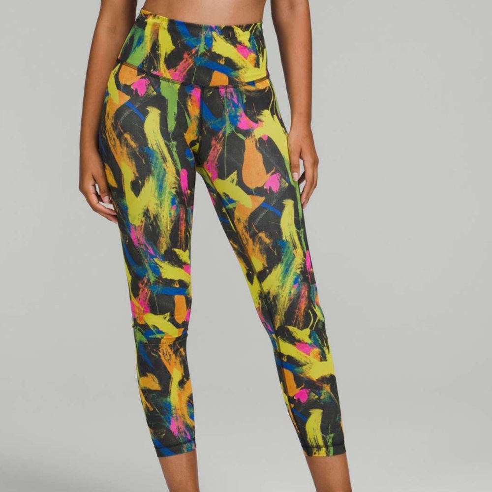 NWOT Lululemon Wunder Train High-Rise Tight 25" Undertone Black Multi - Size 6